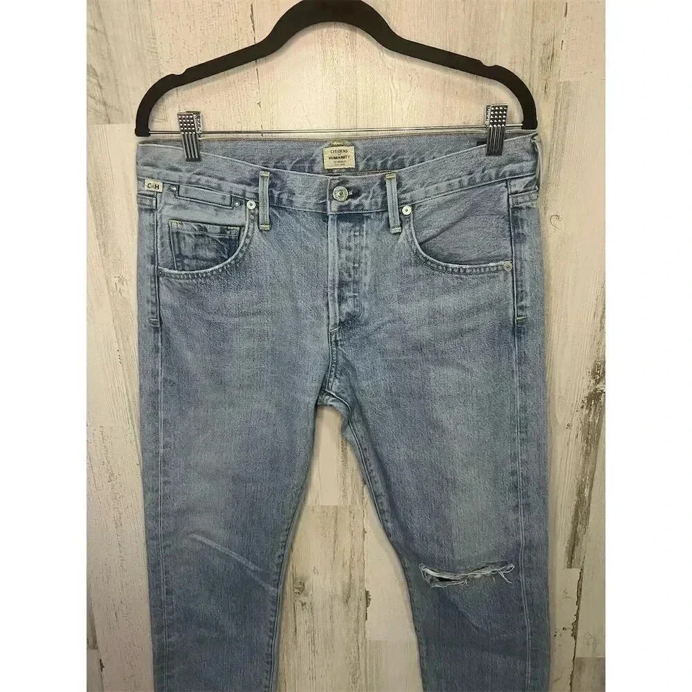 Citizens of Humanity Emerson Boyfriend Jeans Size‎ 27 Light Wash Distressed - Picture 5 of 12